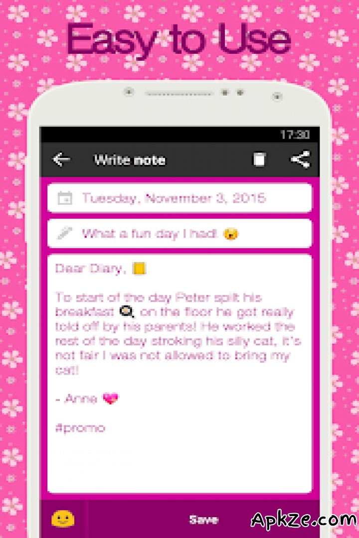 تحميل Diary with lock APK