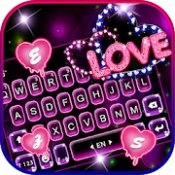 Neon Love Keyboard Theme APK